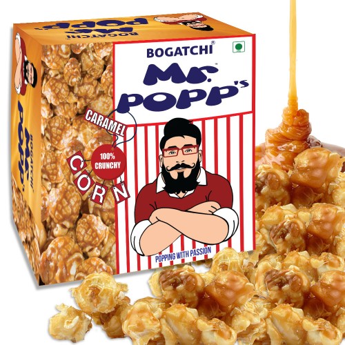 Mr.POPP's Crunchy Caramel Popcorn, HandCrafted Gourmet Popcorn,  250g 